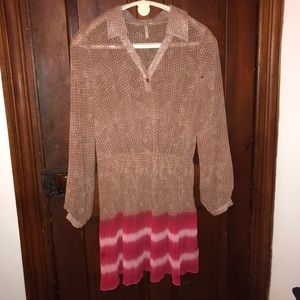 Unique, sheer all season dress for many occasions! Lined bottom!